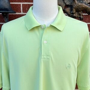 -Brooks Brothers Performance Polo Lime S/S w/BB Logo Men's Size XL